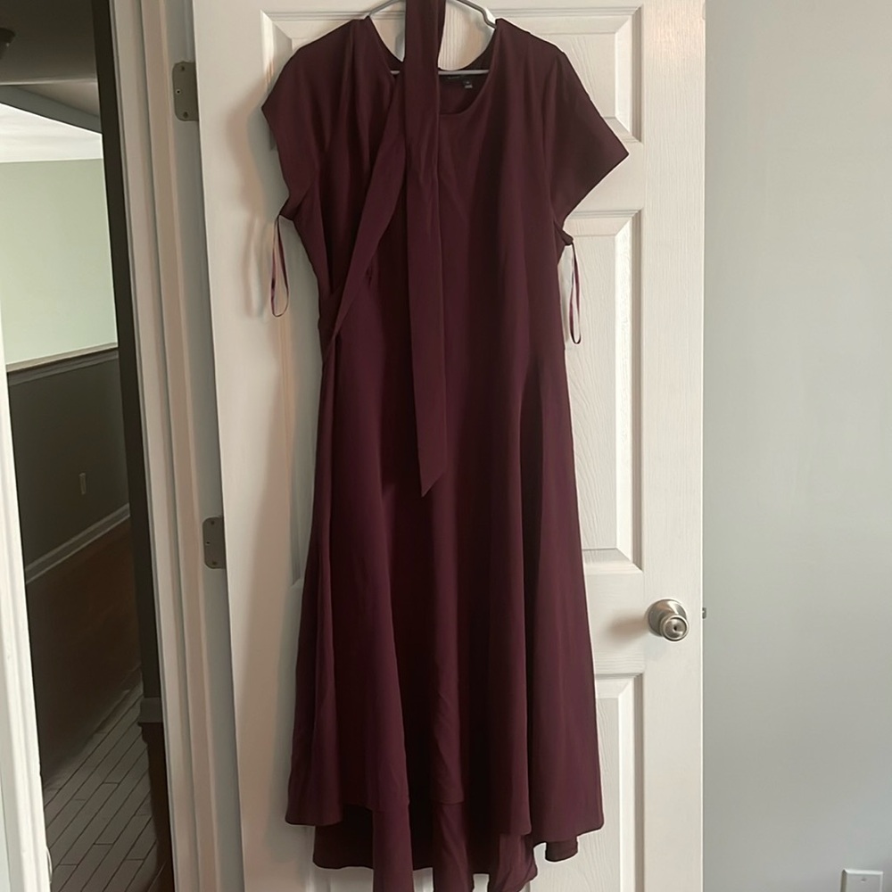 Lane Bryant asymmetrical dress in eggplant